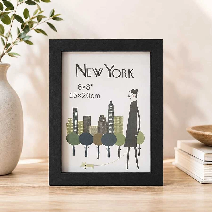 Siyah Ahşap Derin Fotoğraf Çerçevesi 15x20