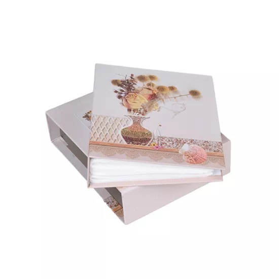 300’lük Kutulu Çiçek Desenli Fotoğraf Albümü