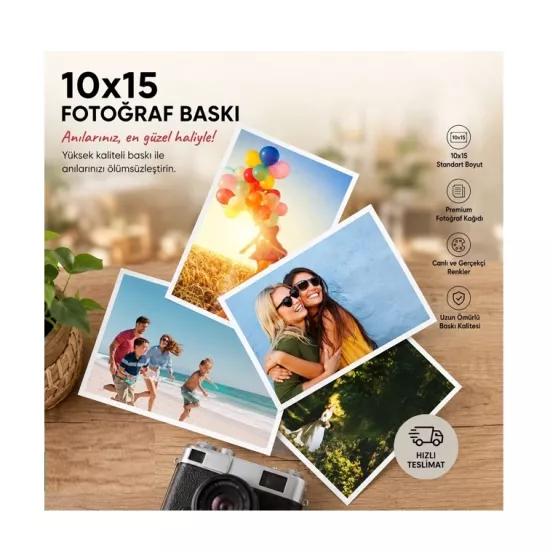 50 adet Fotoğraf baskı 10x15