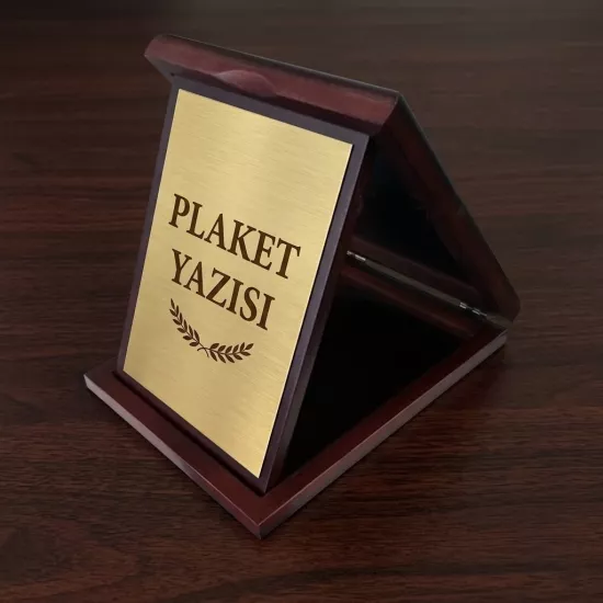 Ahşap Kutulu Plaket 18x14 