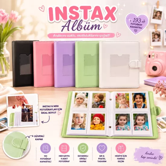  193 Kapasite instax albüm+48 baskı