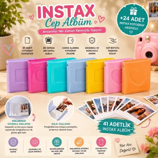 instax albüm+36 baskı
