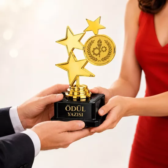 Üç Yıldızlı Vip Başarı Ödül Kupası