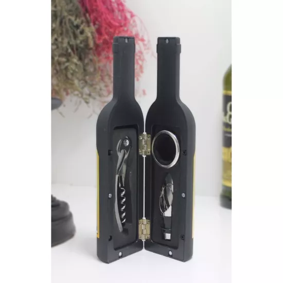 Şişe Tirbuşon Seti  Siyah