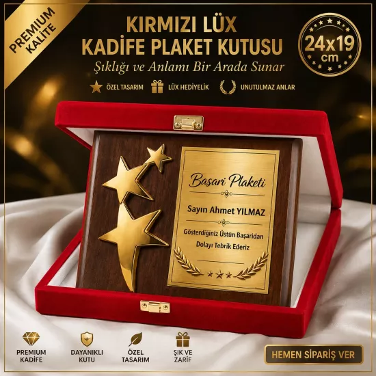 Ahşap Kutulu Plaket 16x20