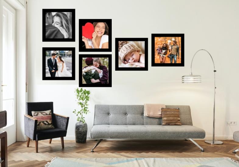 Yapışkanlı 4 lü Fotoblok türü çerçeveler 