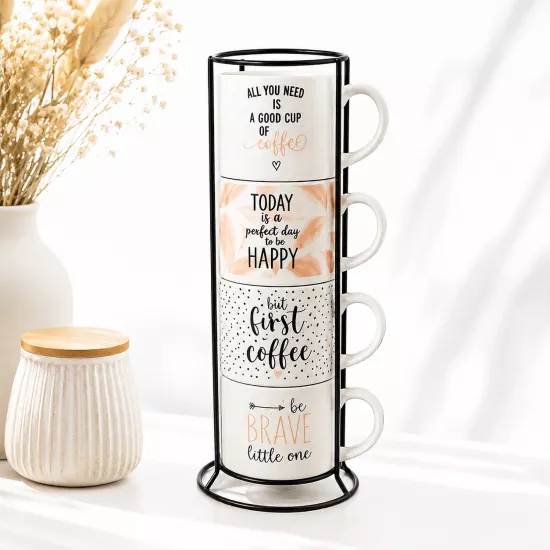 Standlı Nescafe Fincan Seti - 4lü