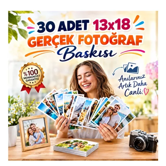 50 adet Fotoğraf baskı 13x18