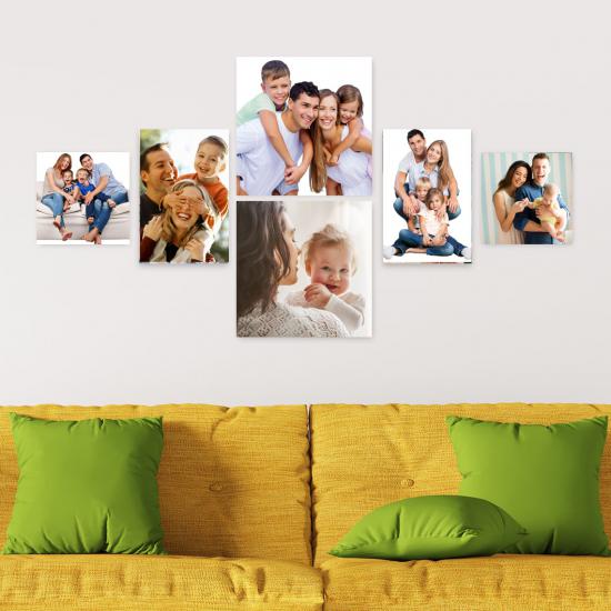 Yapışkanlı 6 lı  set Fotoblok türü çerçeveler