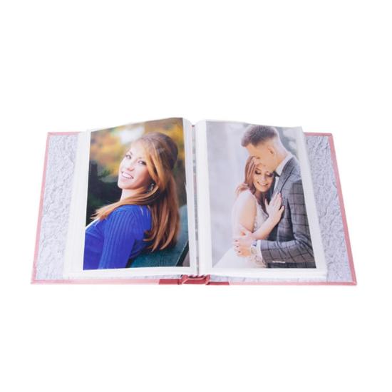 60’lık 15x21 cm Fotoğraf Albümü-pembe çiçek