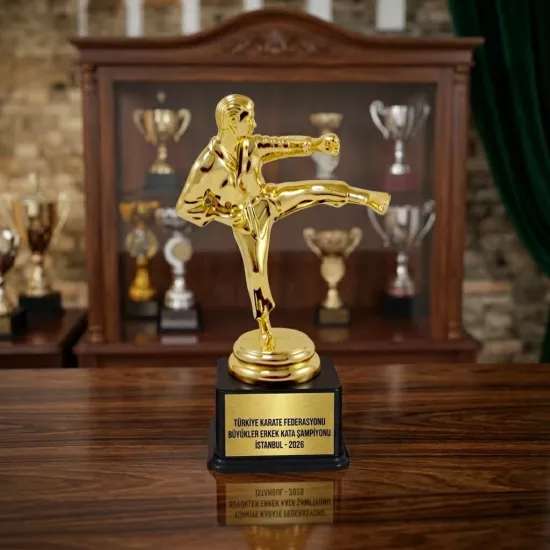 Karate Figürlü Ödül Kupası