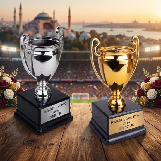 Altın - Gümüş Şampiyon Ödül Kupası - 23cm
