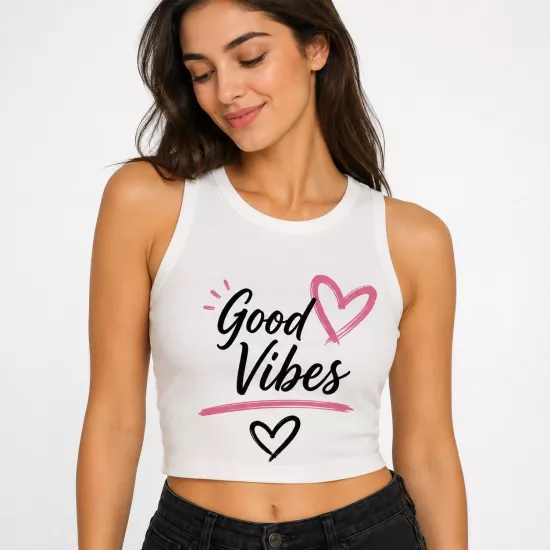 Sıfır Kol Fitilli Crop Bluz 
