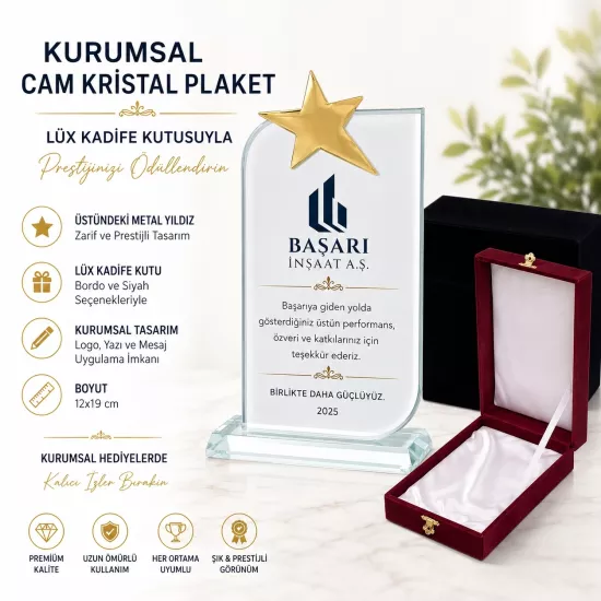 Kristal plaket