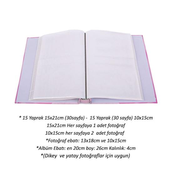 90’lık 10x15 ve 15x21 Notlu Fotoğraf Albümü-yeşil