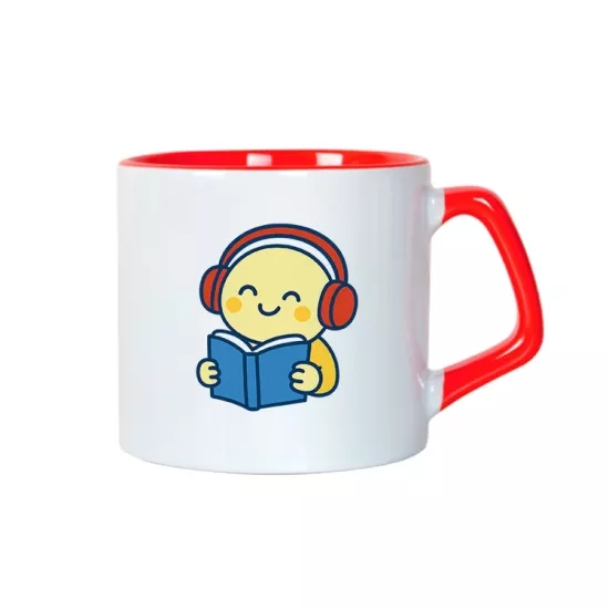 Afilli Porselen Kupa Bardak Kırmızı