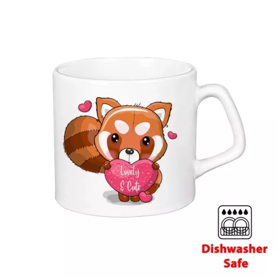 Afilli Beyaz Porselen Kupa Bardak - Kutulu