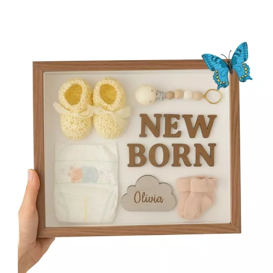 Ahşap Derin Kahverengi Hatıra Kutusu - 22x27