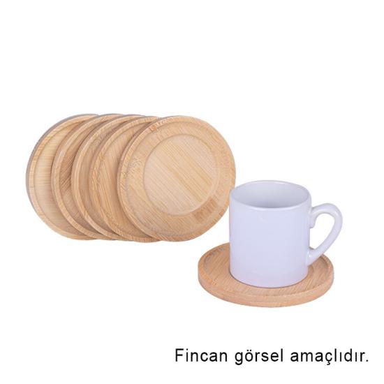 Ahşap Fincan  Altlığı - 6’lı paket