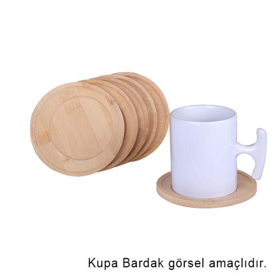 Ahşap Kupa  Altlığı - 6’lı paket