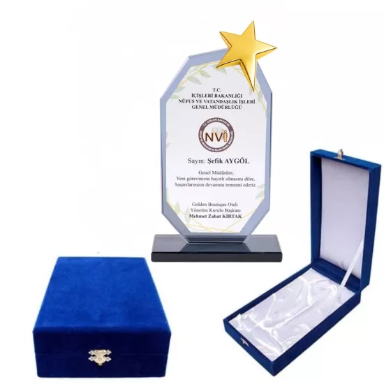 Kristal Cam Plaket kutulu