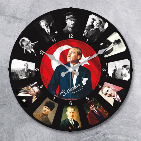  DEKORATİF ATATÜRK DUVAR SAATİ