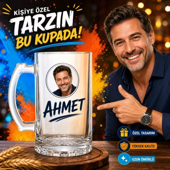 Bira Bardağı şeffaf 1 adet