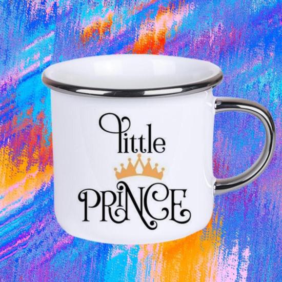 Porselen Gümüş Yaldızlı Enamel Kupa Bardak 