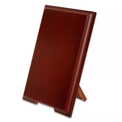 Bordo Renkli Ayaklı Ahşap Plaket 18x24 cm