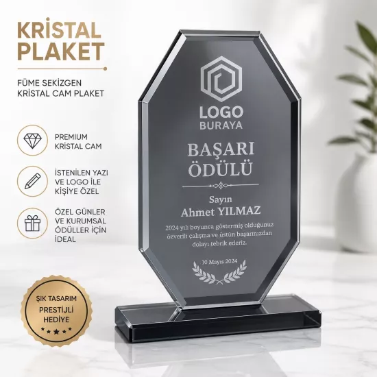 Kristal Cam Plaket
