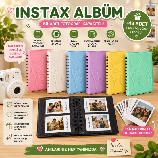 instax albüm+48 baskı