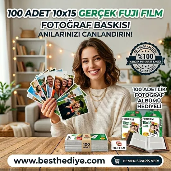 100 adet Fotoğraf baskı+albüm hediyeli