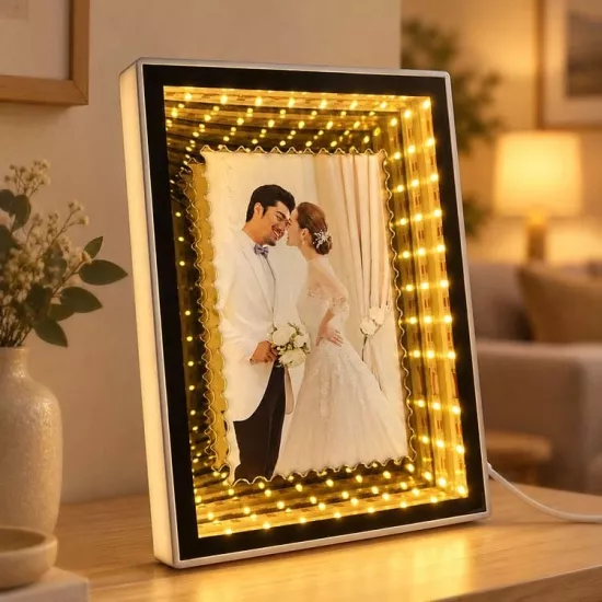 Fotoğraflı Sihirli Ayna - Led Işıklı Çerçeve