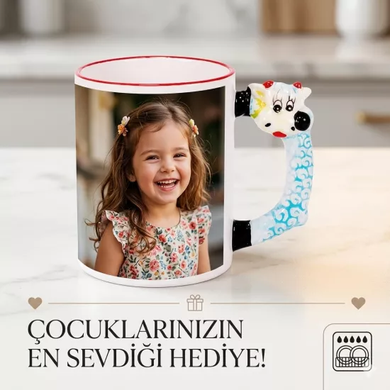 Sevimli Koyun Figürlü Kupa Bardak