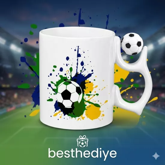 Futbol Toplu Kupa Siyah beyaz