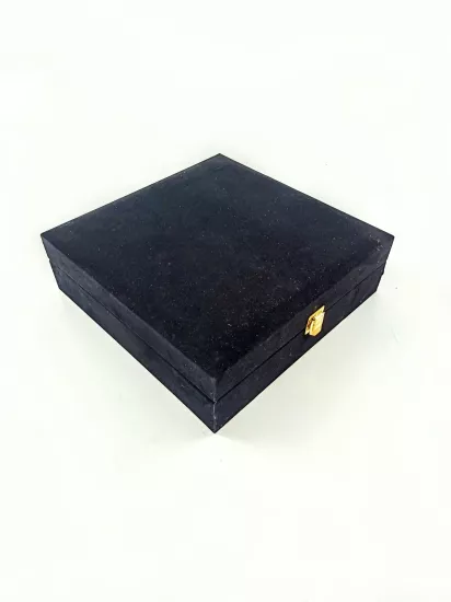 25cm Tabak Kutusu Kadife Siyah