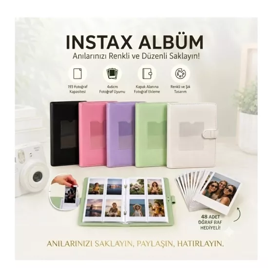  193 Kapasite instax albüm+48 baskı