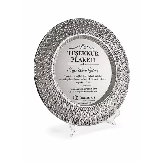 25cm Tabak,  Kadife  lüx kutu 28x28 cm