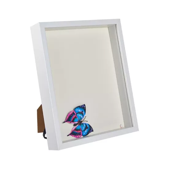 Ahşap Beyaz Derin Çerçeve - 22x27cm