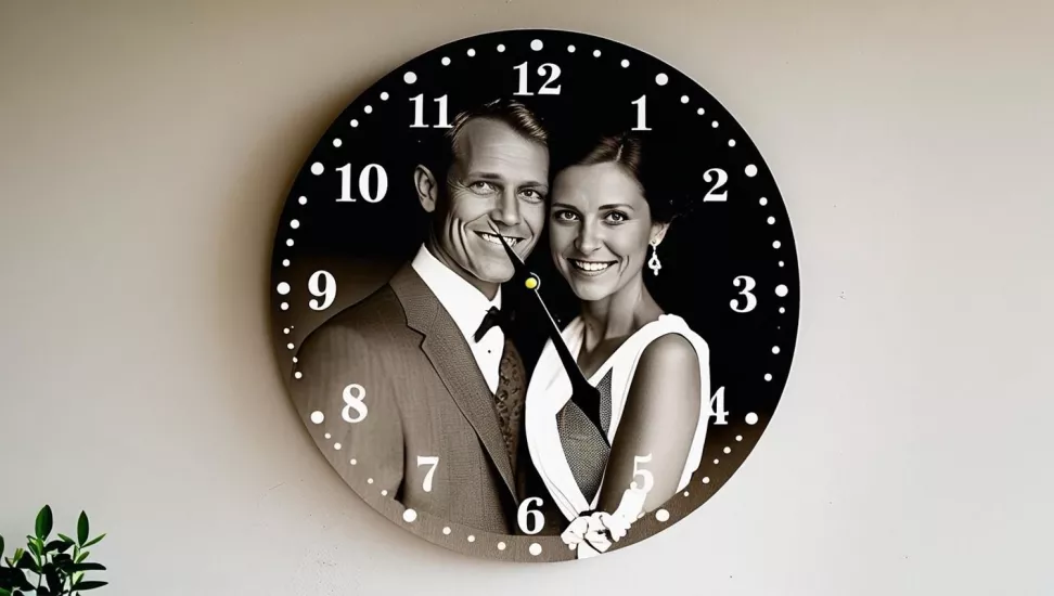 Yuvarlak Metal Büyük Saat - 29cm