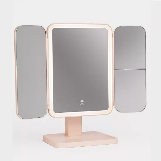  Şarjlı Pembe Makyaj Aynası