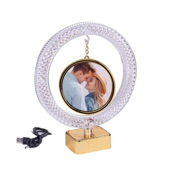 Led’li Kristal Yuvarlak Sihirli Ayna