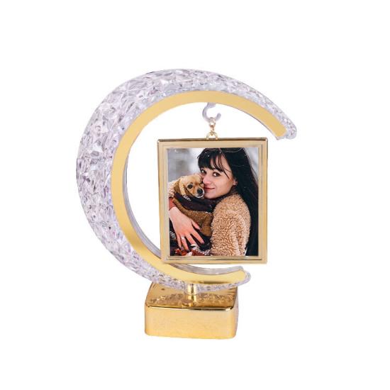 Led’li Kristal Hilal Dikey Fotoğraf Çerçevesi