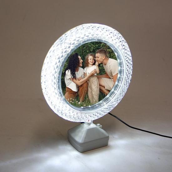 Led’li Kristal Yuvarlak Sihirli Ayna