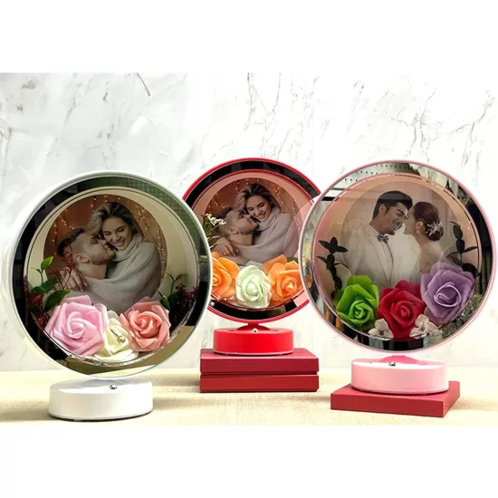 Kişiye Özel Fotoğraf Alanlı Ledli Çerceve