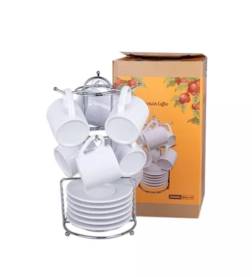 Salkım Standlı Türk Kahve Fincan Takımı - 6 ’lı