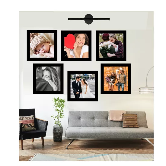6 lı foto çerçeve + Pilli Led Aplik sensörlü