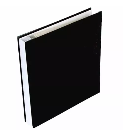 Siyah Yapışkanlı Deri Fotoğraf Albümü 