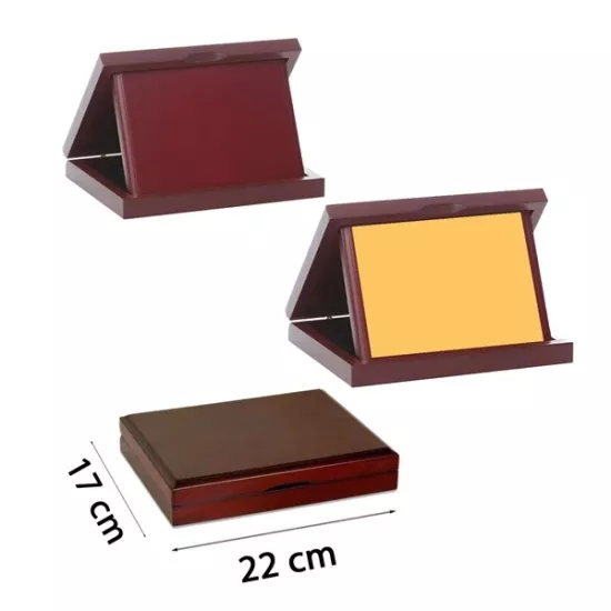 Ahşap Kutulu Plaket 17x22 cm - Yatay