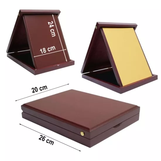 Ahşap Kutulu Plaket 20x26 cm - Dikey
